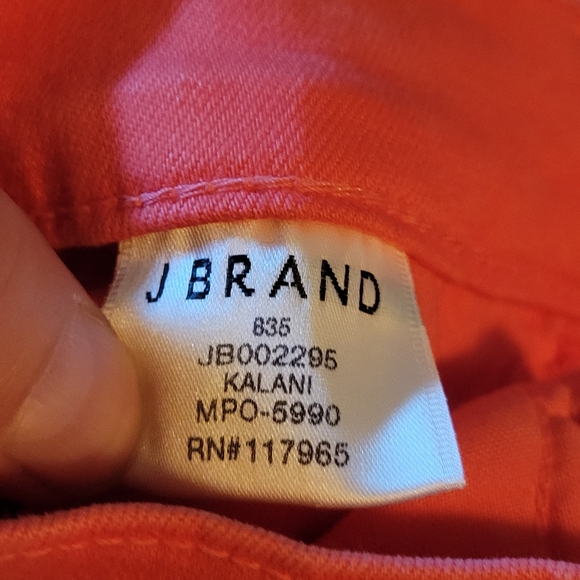 * * J BRAND Orange- pink stretchy denim jeans Final Discount - Picture 8 of 9